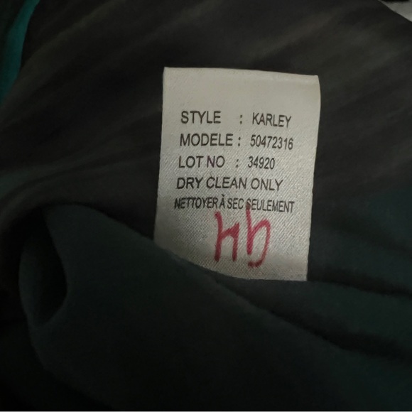 Theory Karley A-Line Skirt BLK/Teal SZ 6 100% Silk Pockets Classic Casual Artsy - Picture 8 of 8